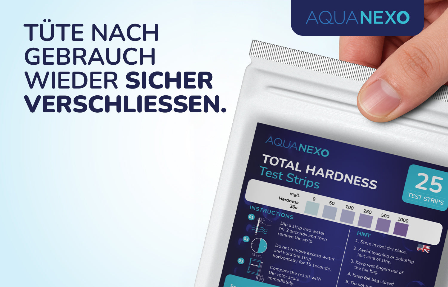 Trinkwasser Aufbewahrung Teststreifen – Aquanexo