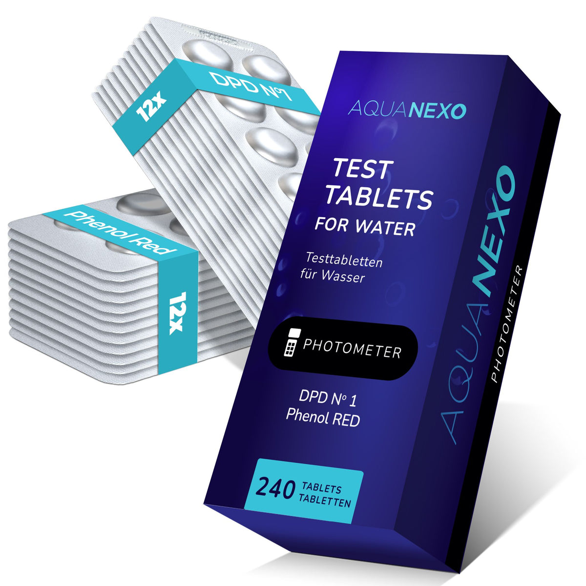 Aquanexo Photometer-Duo – 240 Tabletten Packung mit 12 Blistern