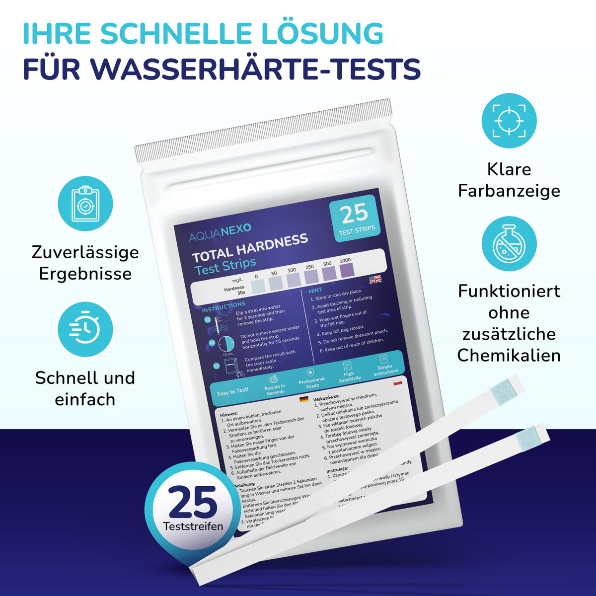 Schnelle Lösung für Wasserhärte-Tests – zuverlässig, ohne zusätzliche Chemikalien