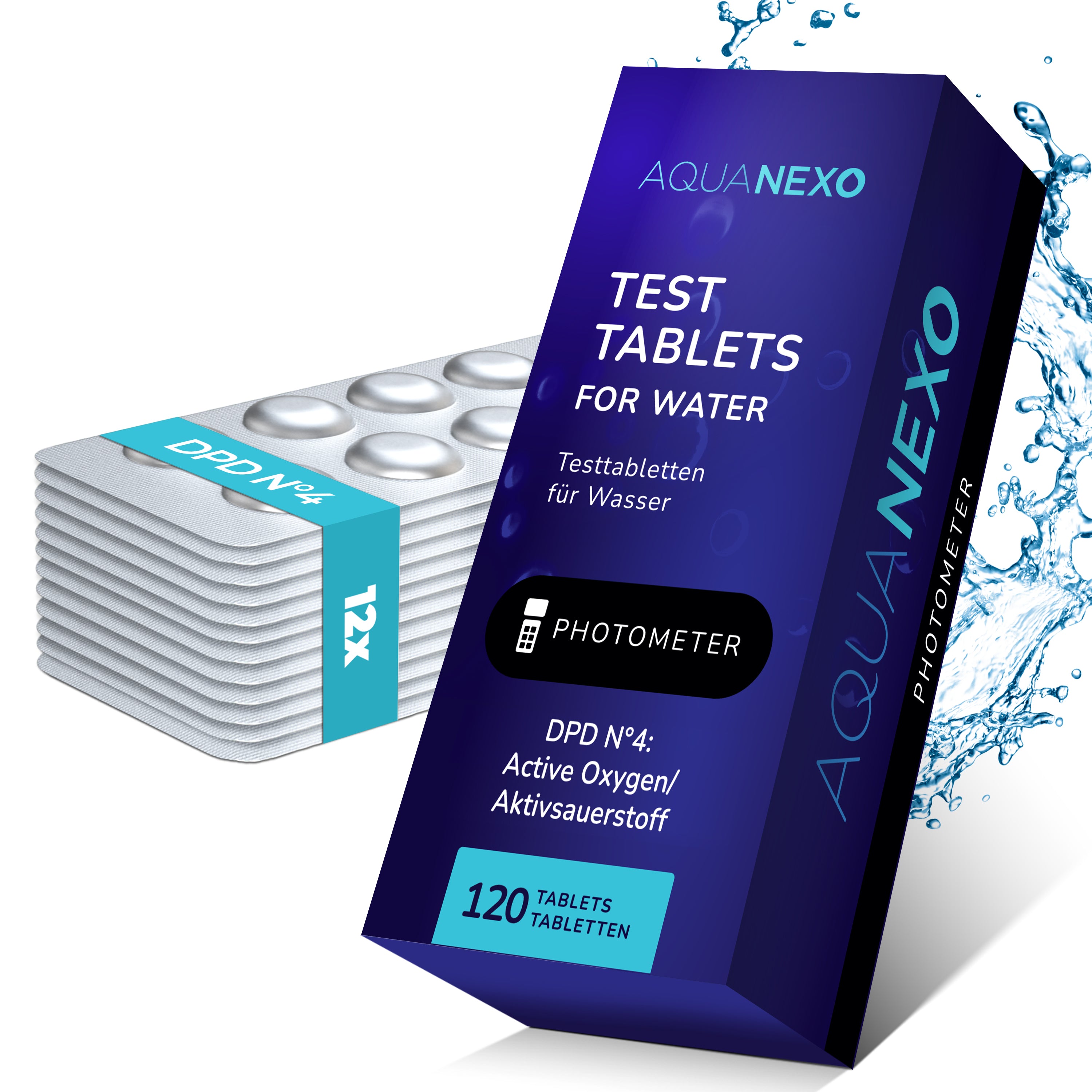 Aquanexo DPD N°4 Aktivsauerstoff Tabletten – 120 Tabletten Packung