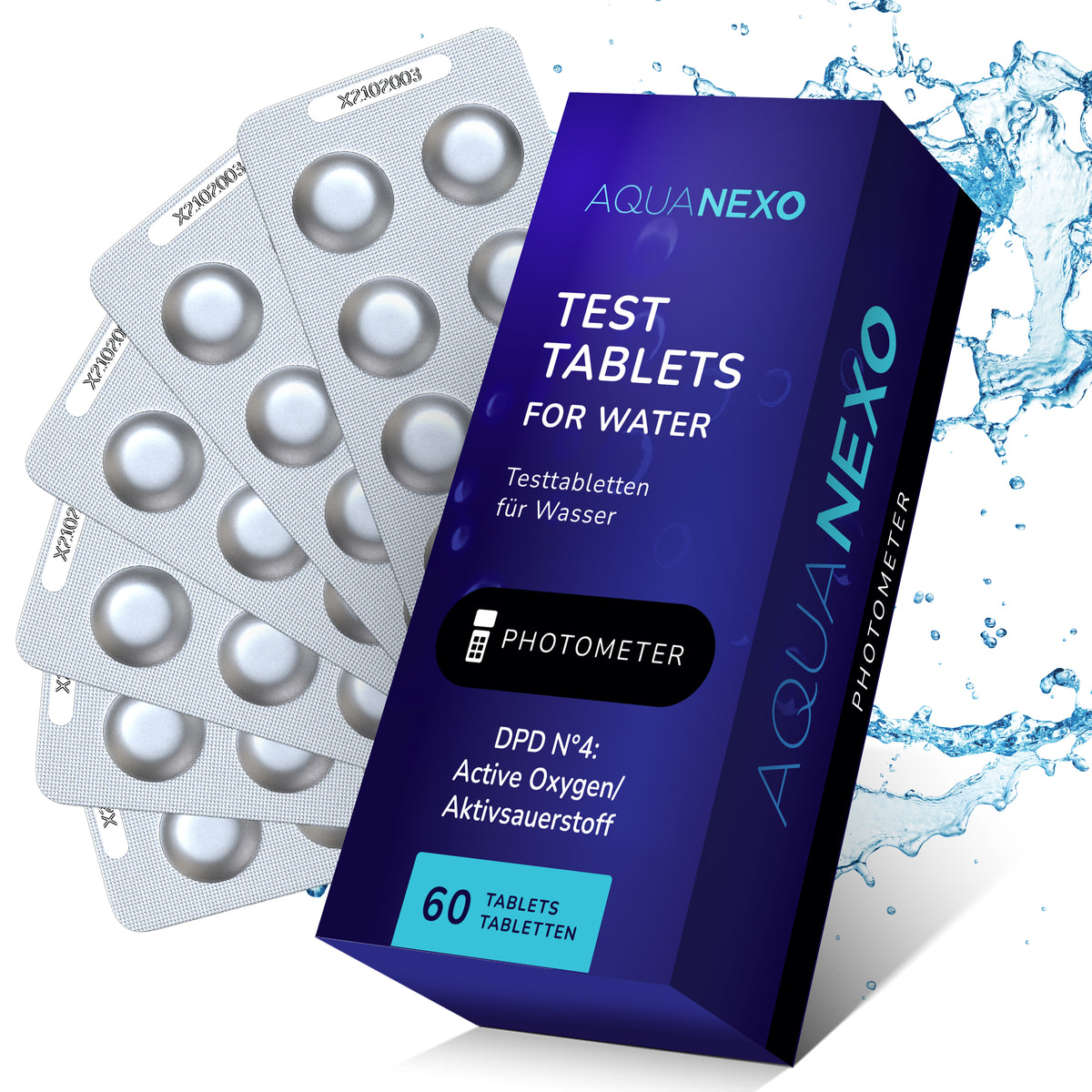 Aquanexo Photometer-Tabletten DPD N°4 Aktivsauerstoff – 60 Tabletten mit Blistern