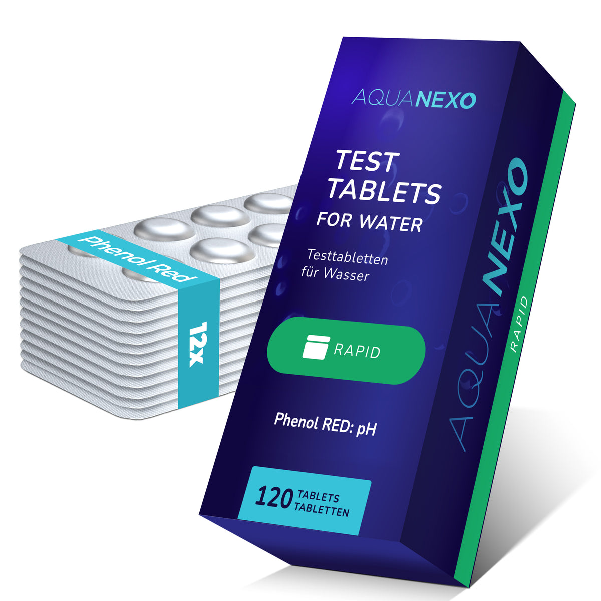 Aquanexo Rapid Phenol Red Tabletten – 120 Tabletten Packung