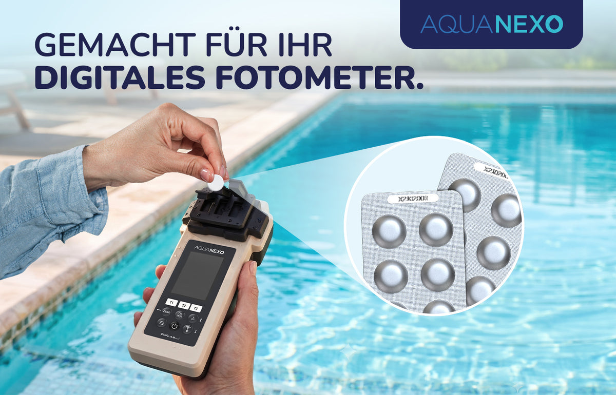 Poolwasser Testtabletten Photometer pH Chlor Exakt – Aquanexo